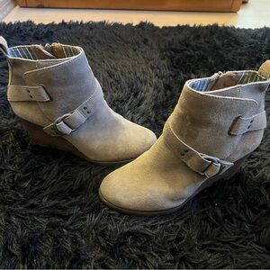 Grey booties lucky brand size 7